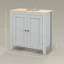 Pedestal Sink Storage Cabinet, Under Sink Cabinet, Bathroom Vanity Cabinet With U-Shape And Adjustable Internal Shelf, Grey