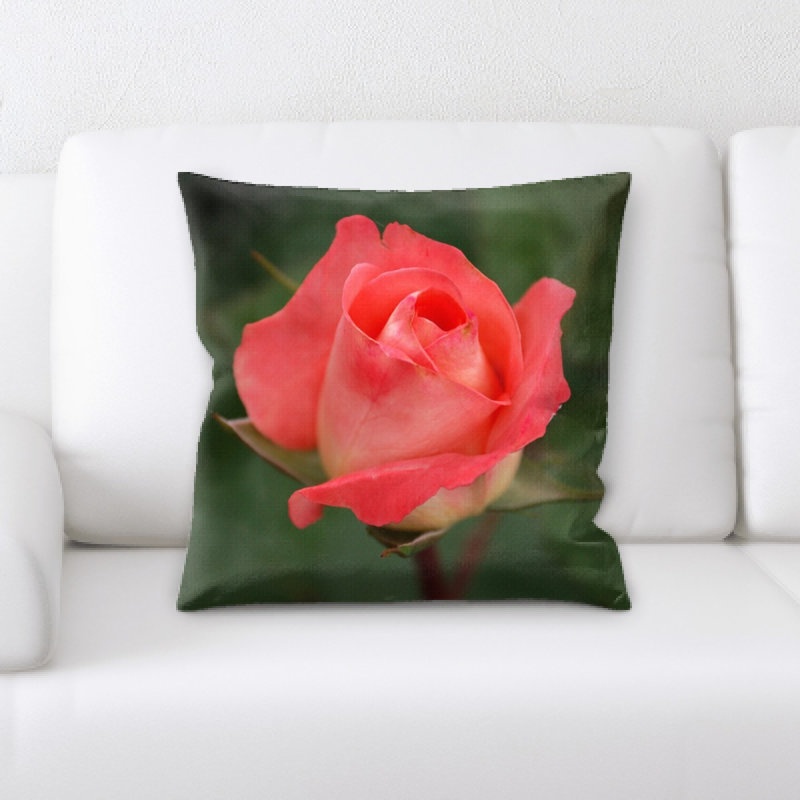 Housse et insert de coussin carré rose