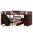 Twin Twin Over Full Bunk Bed With Drawers,Desk And Wardrobe-1737361322