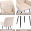 Chaise de salle à manger en velours crème 1 pièce avec - Confortable, ergonomique, pour la cuisine et le salon, couleur d'assemblage facile, ergonomique, fabrication, à assembler-1137963898