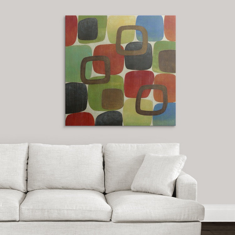 Brittony «Revisserie II», reproduction d'art, H 20 po x l 20 po x 1,5 po, Toile