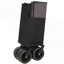 Chariot pliant multifonctionnel à pousser et à tirer avec poignée rotative, chariot utilitaire robuste de grande capacité avec roues tout-terrain à 360°, noir et gris