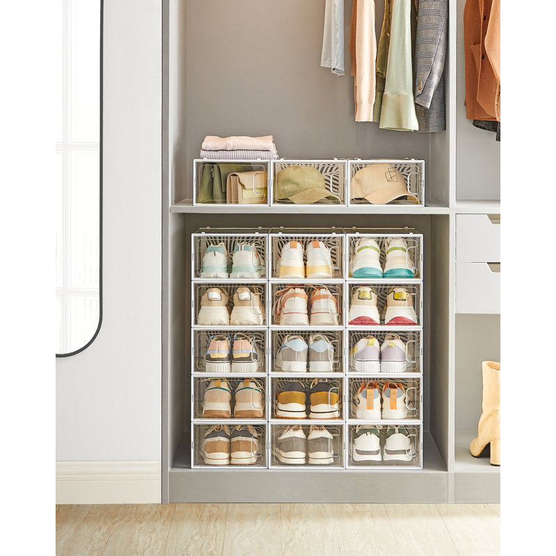 Stackable Shoe Storage Box, White