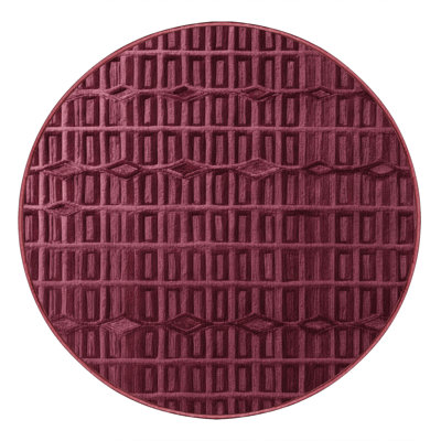 Tapis rouge en treillis lavable à la machine