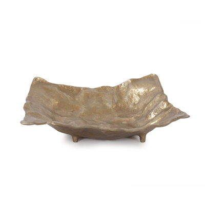 Plat carré doré brut