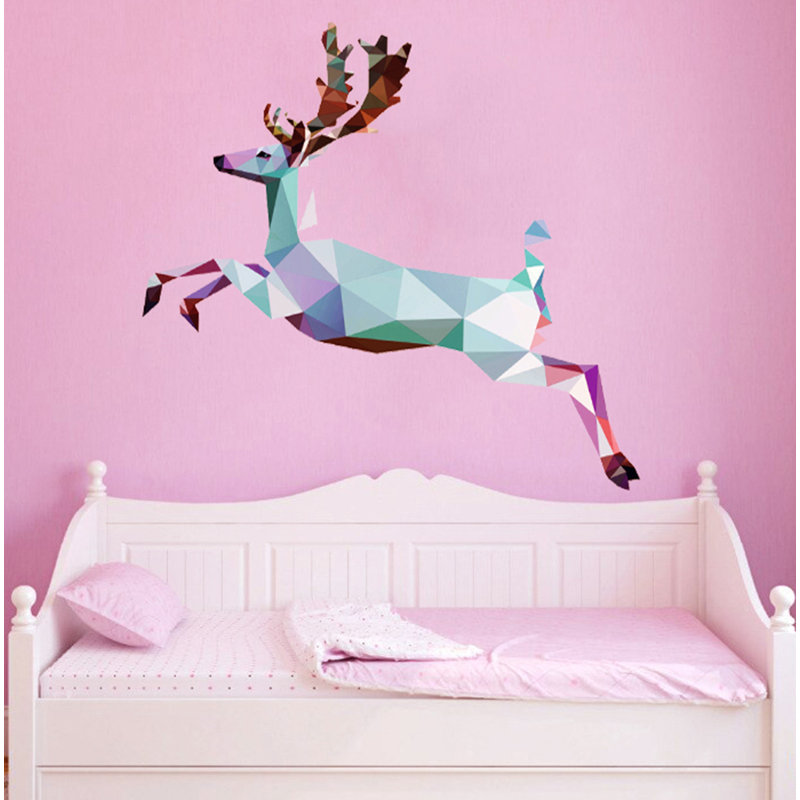 Adhésif décoratif en forme de cerf fabuleux, H 46 po x l 50 po