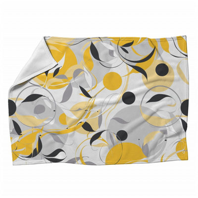 Botanical Art Flowing Machine Printed Throw Blanket