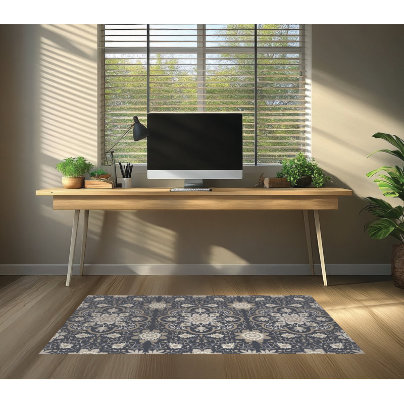 Tapis de bureau Skyler, L 24 po x P 36 po, Gris anthracite