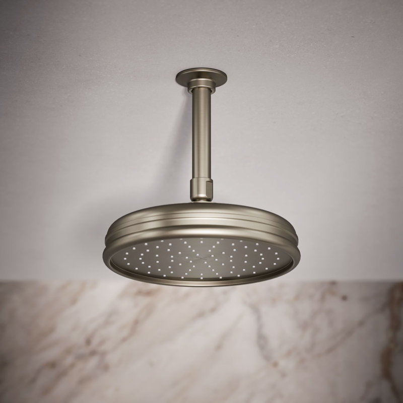 Traditional Rain Shower Head, Vibrant Brushed Nickel