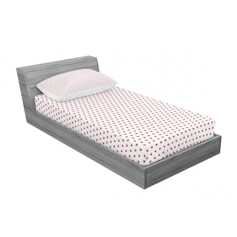 Microfiber Geometric Sheet Set, Twin Sheet Set with Fitted Sheet