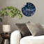 Horloge-Visage-Hiver-Montagnes-Art Aurora - Horloge murale moderne en verre 12 po