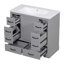 Ensemble de meuble-lavabo 36 po avec lavabo, six tiroirs, diviseur de tiroir multifonctionnel, tablette réglable-90071331