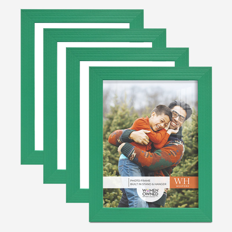 Cadre photo en bois mat, 6 po x 8 po, Vert émeraude