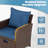 5 Piece Outdoor Patio Furniture Set With Ottomans Wicker Patio Conversation Set (Rattan)-1787687017-1787687016