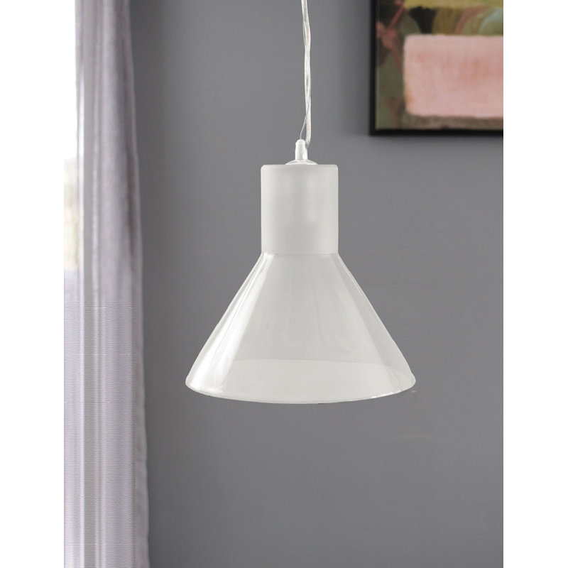 Boatwright 1 - Light White Cone Pendant, Gloss White