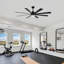 Ventilateur de plafond noir mat 72 "avec lumière DEL 