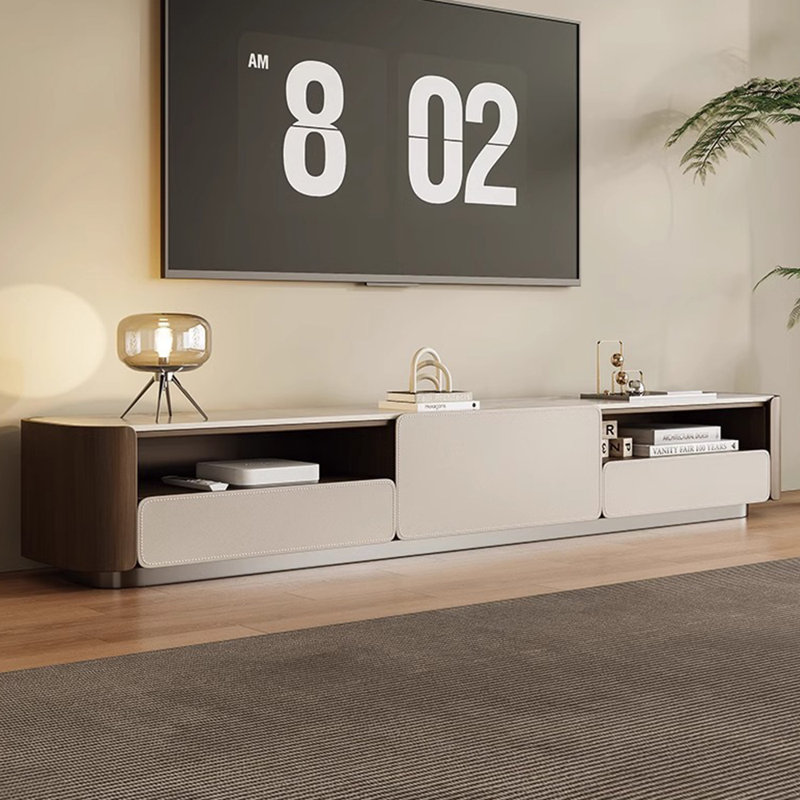 Meuble télé créatif en cuir massif, 70.87"