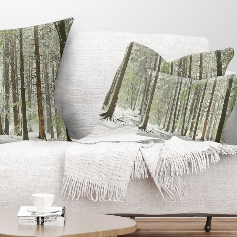 Oreiller paysage pour décor de forêt spring hêtre, 12 po x 20 po, Coussin lombaire