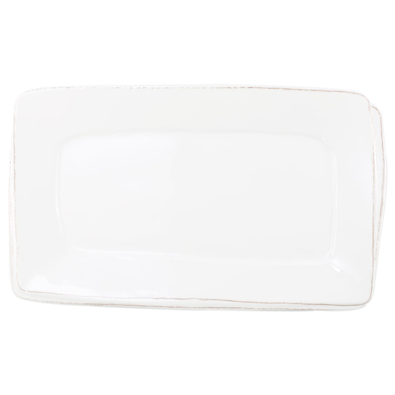 Plateau rectangulaire en mélamine Lastra blanc