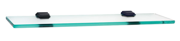 Geometric Glass Accent Shelf, Bronze, 1.75" H x 18" W x 5.125" D