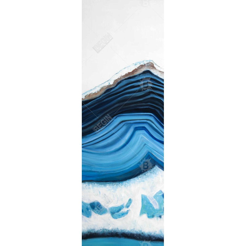 «Blue Geode Profile» sur toile