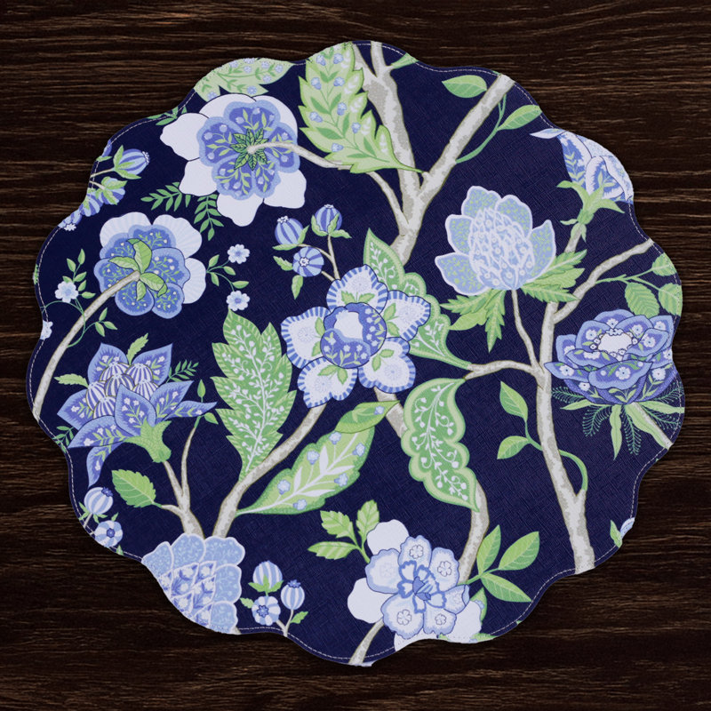 Vida Blooms & Branches Reversible Round Placemats