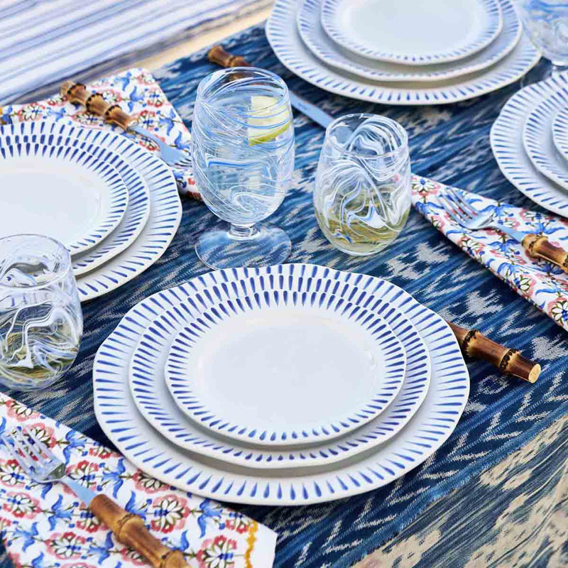 Sitio Stripe Cereal/Ice Cream Bowl, Delft Blue