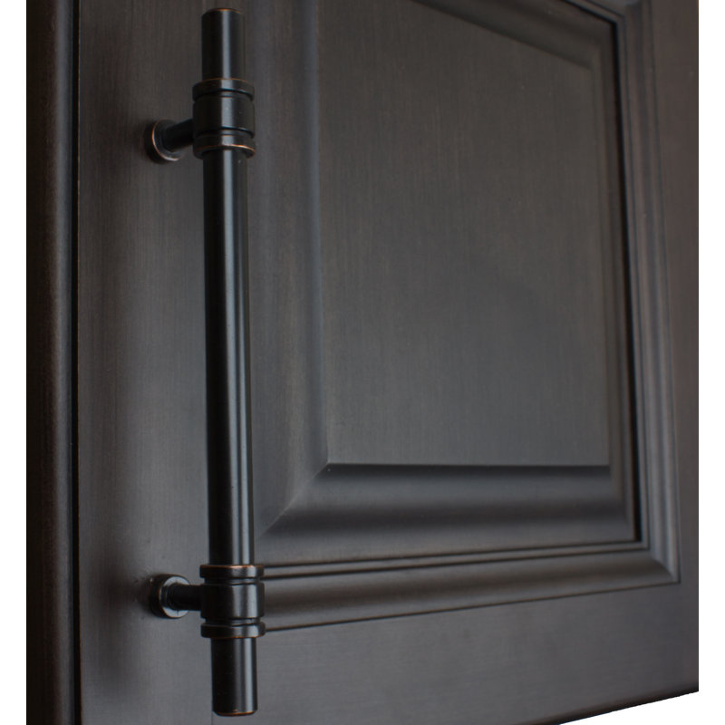 Poignée barre d'armoire en acier Center to Center, Bronze frotté à l'huile, 5.0625"