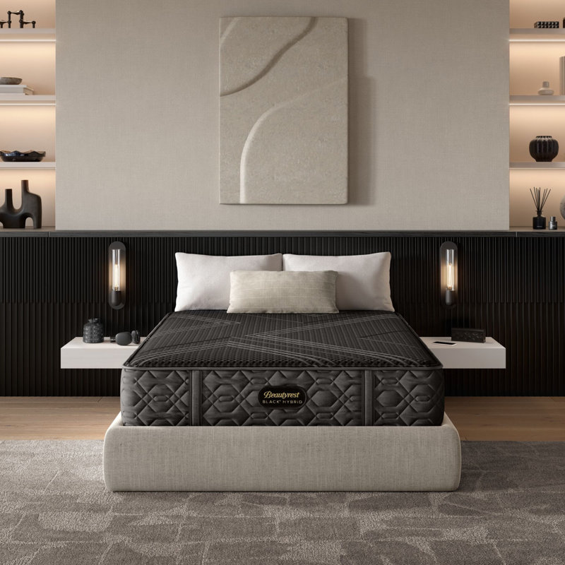 Black Series One Plush 12.5" Hybrid Mattress, Queen