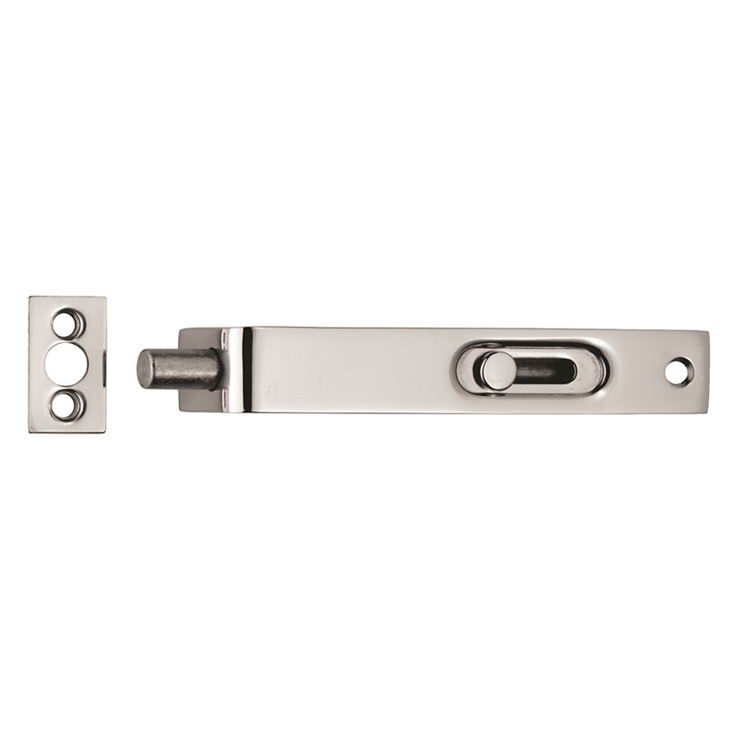 Flush Bolt Sunk Slide, Polished Chrome