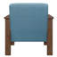 Fauteuil d'appoint avec assise en tissu et structure en noyer-1923783910