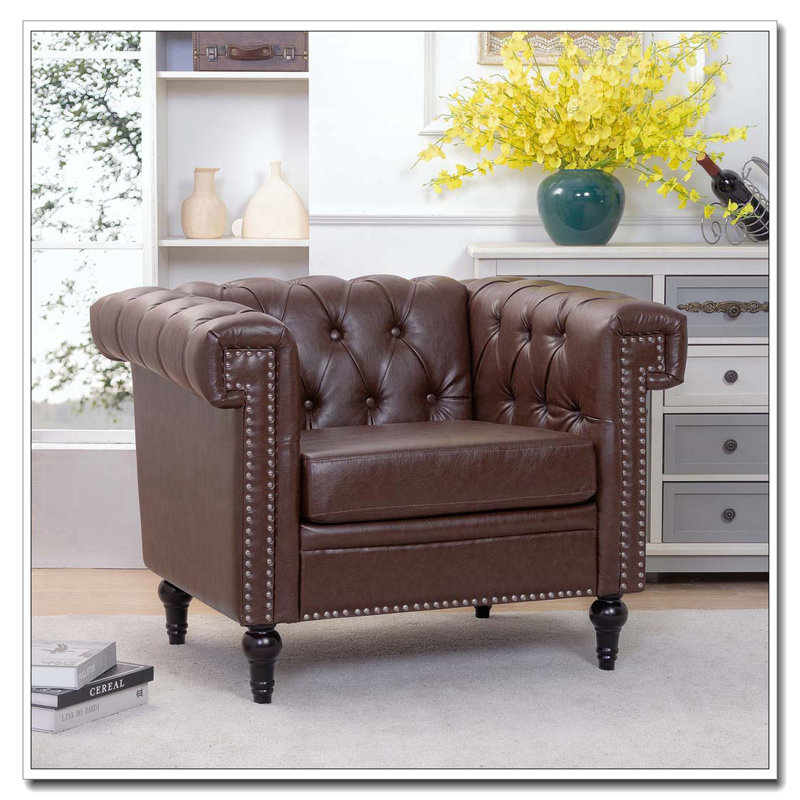 Chaise d'appoint pour le salon, Brun