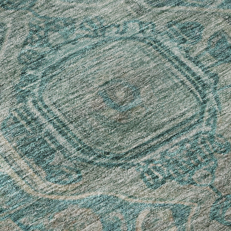 Premium Machine Washable Lubbers AMF1761 Border Rug, Rectangle 1'8" x 2'6"