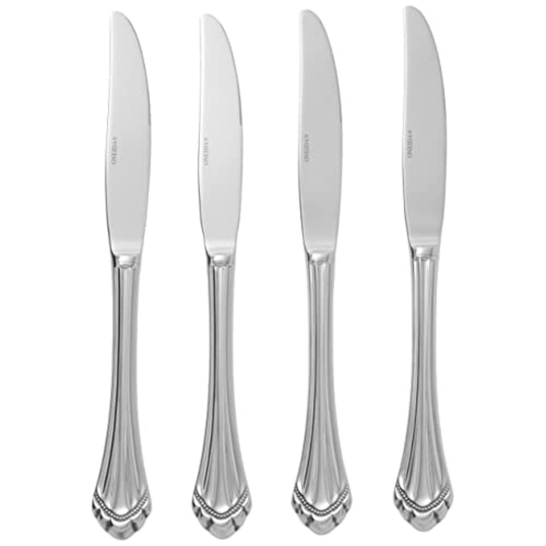 Oneida Marquette Flatware Dinner Knives, 18/10 Stainless Steel (Set of 4) Oneida