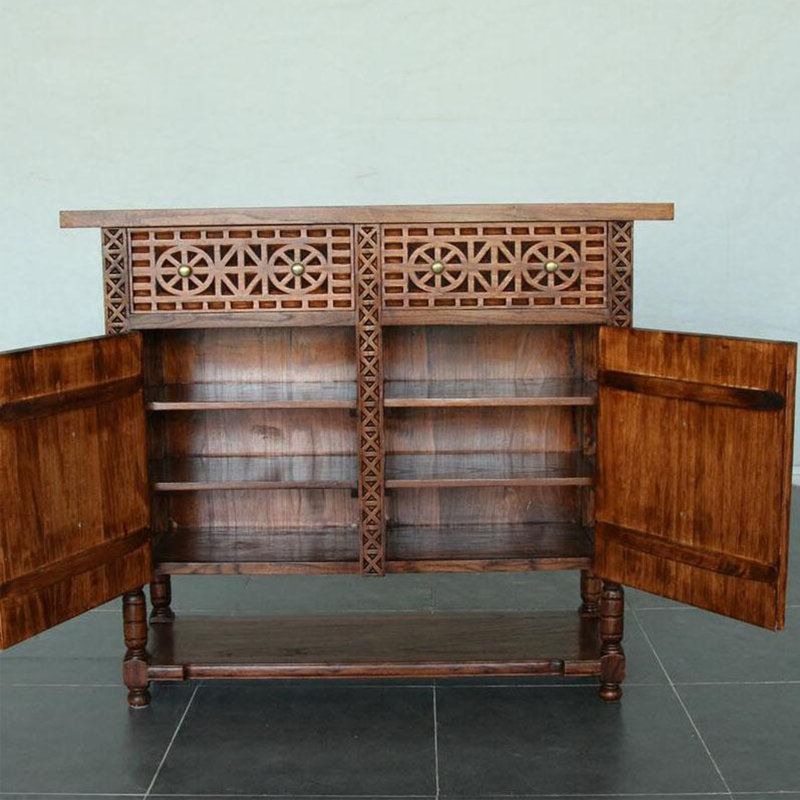 Southeast Asian Style Solid Wood Console Cabinet