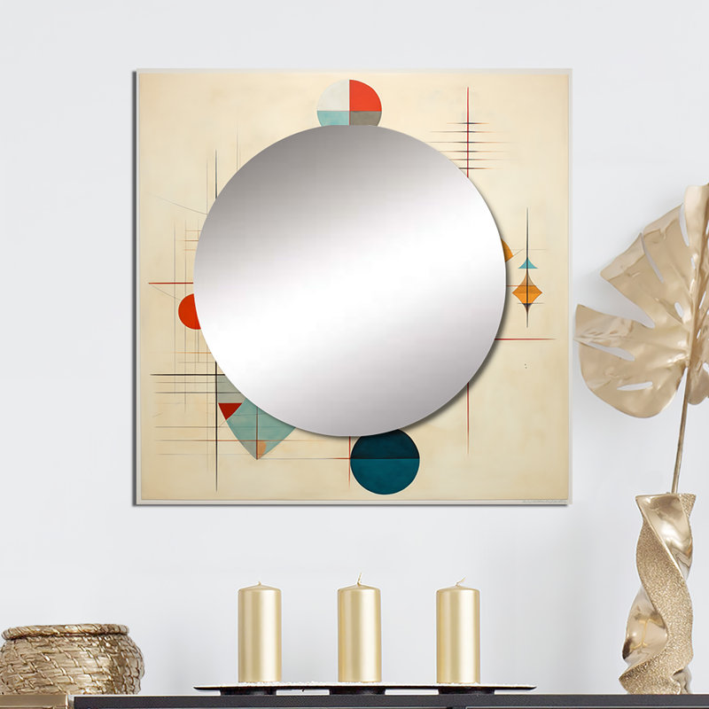 Elskea - Miroir carré moderne pour décor mural, 29 po x 29 po