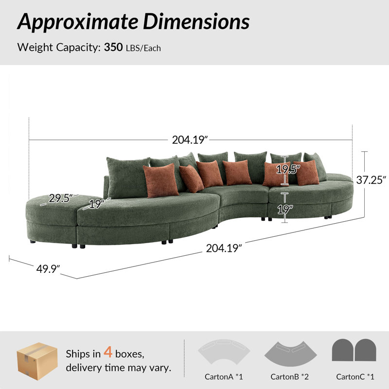 Canapé modulaire Modern David, Polyester forêt