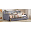 Lit plateforme simple tapissier avec rangement et tiroirs, gris-1427648625