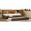 Lit de jour en bois avec tablettes de rangement, USB, DEL et lit gigogne