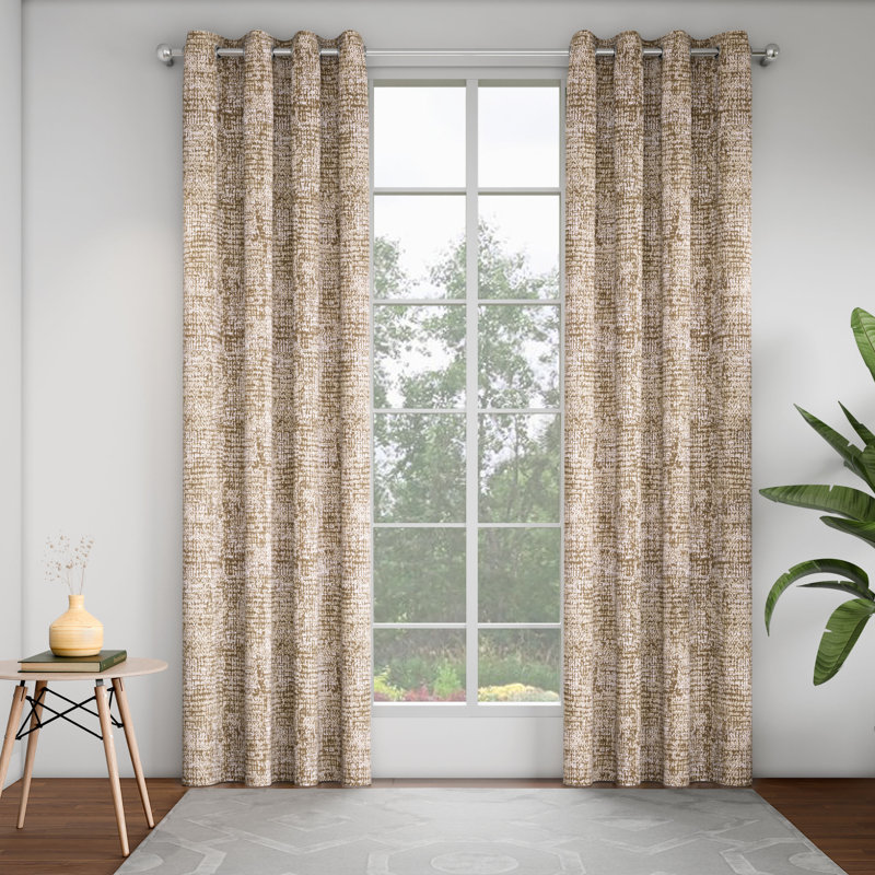 Rideau de porte texturé 52 x 84 po - paquet de 2 panneaux, Chameau