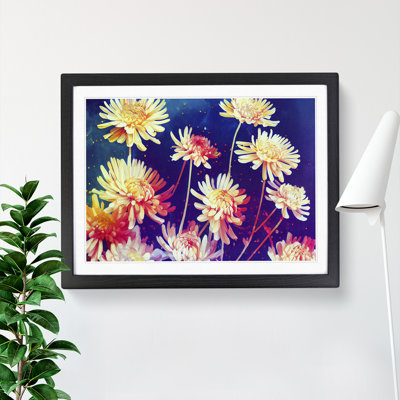 XH1022-9553X Vibrant Chrysanthemum Flowers - Single Picture Frame Painting