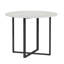 Ensemble de table de salle à manger moderne et compact avec plateau en MDF et chaises en marbre blanc