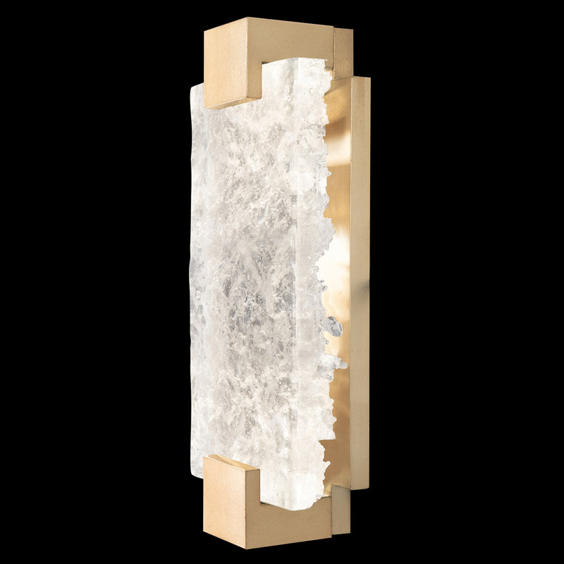 Terra 2 - Light LED Flush Mounted Sconce, Clear, Gold, 15.75" H x 6.25" W x 3.5" D