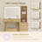 Boho Natural Rattan 43.3'' Wide Vanity With Led Mirror And Stool-1073375770