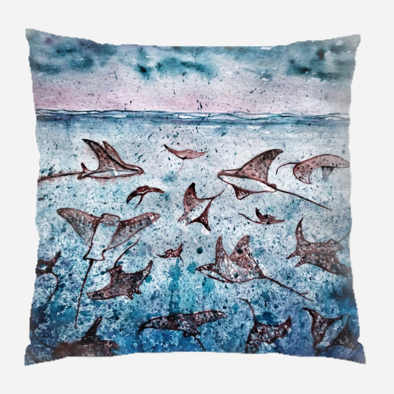 Coussin décoratif Ava, Microsuède, Intérieur