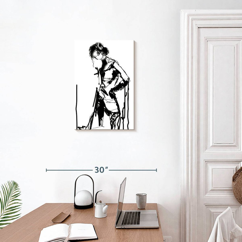 Leisha Minimalist Figure Study III, 24" H x 16" W