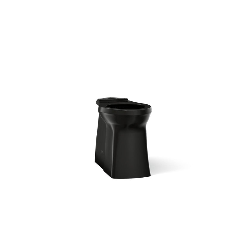 Grande cuvette de toilette allongée avec siphon à jupe Corbelle, Noir