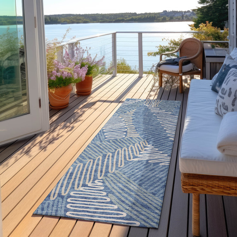 Maliana Washable Floral Indoor / Outdoor Rug, Runner 2'3" x 7'6"