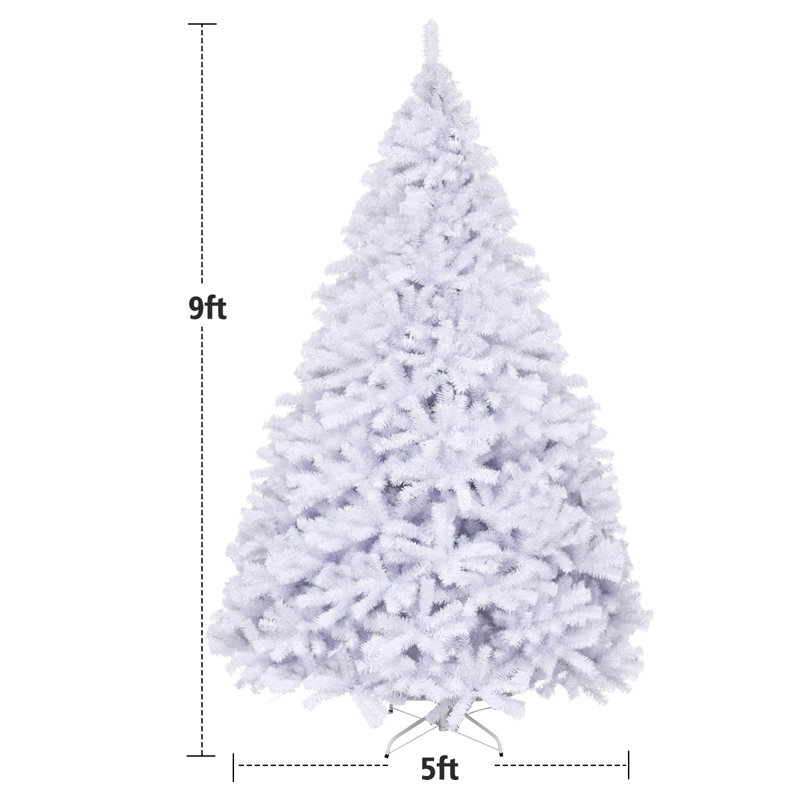 Arbre de Noël artificiel pin blanc, H 9 pi