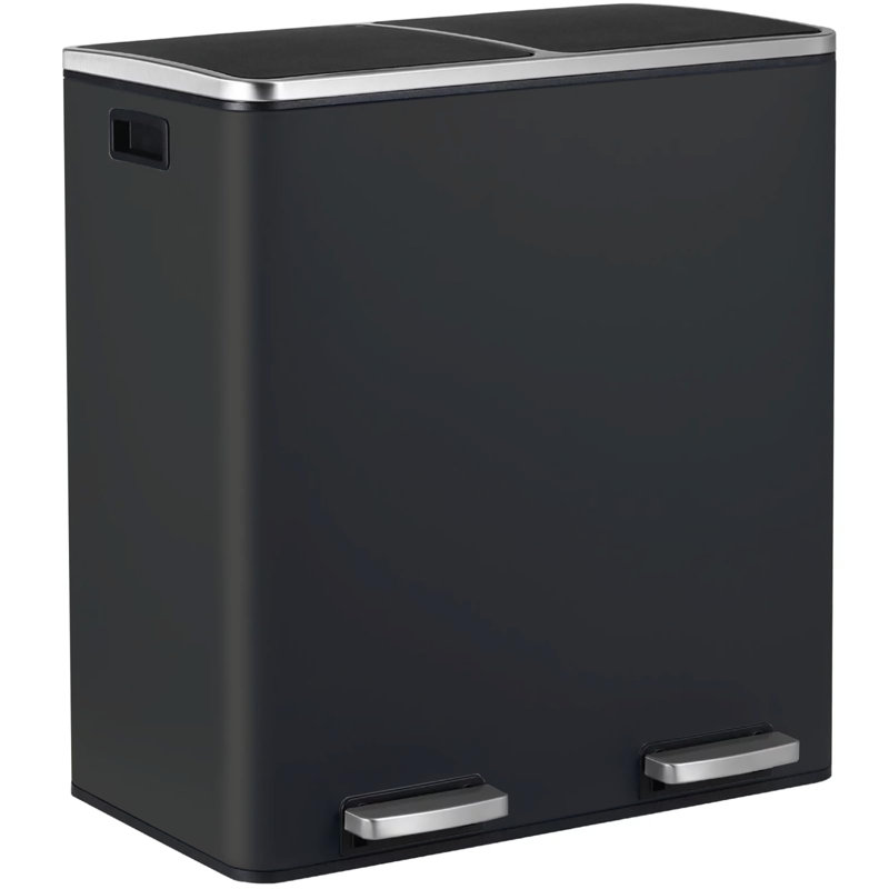 Step On Kitchen Trash Can - 60L, Black
